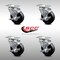 Service Caster 4 Inch SS Soft Rubber Swivel Top Plate Caster Set with Brake SCC-SS20S414-SRS-TLB-4 - alternate 2